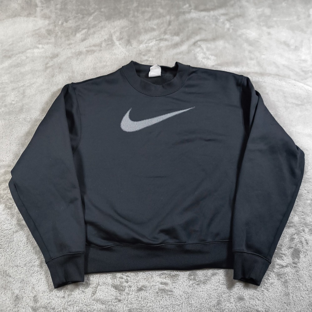 Nike All Time GX Sweatshirt Womens XS Black Therma Fit Oversized Pullover Swoosh